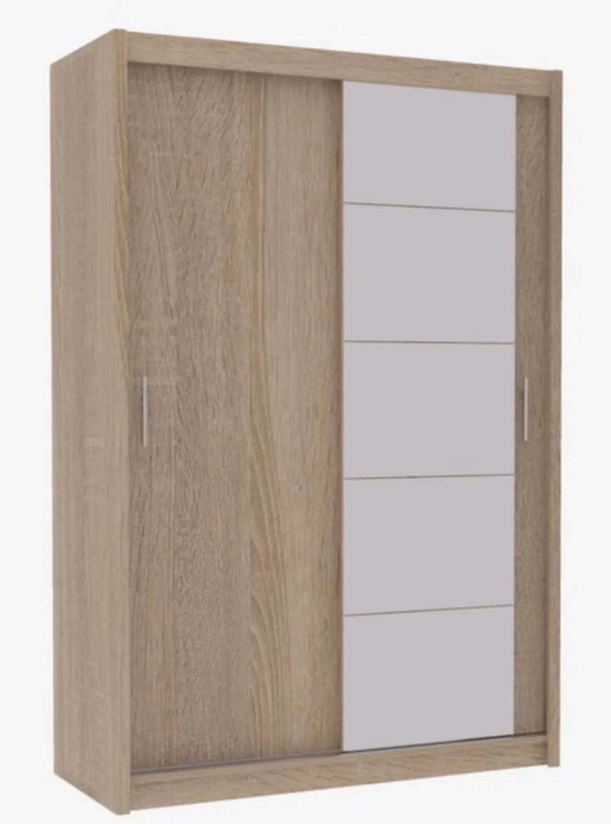 Sliding Wardrobes 2 Two Door with Mirror Wardrobe - Image 2