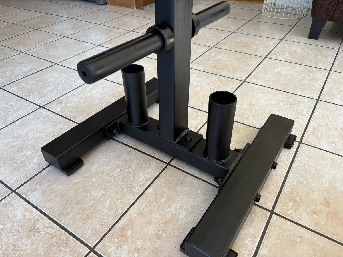 OLYMPIC WEIGHTS AND BARBELL STORAGE TREE, - Image 2