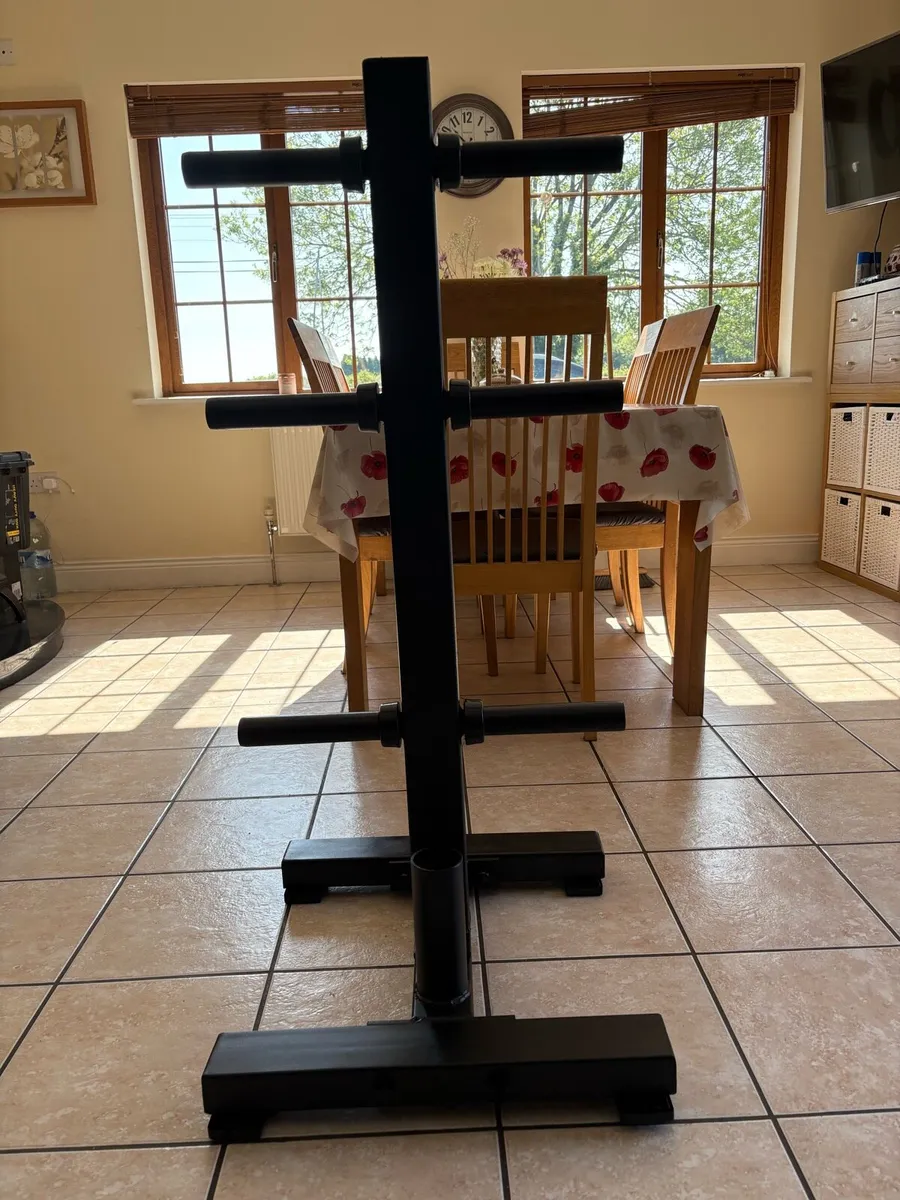 OLYMPIC WEIGHTS AND BARBELL STORAGE TREE, - Image 3