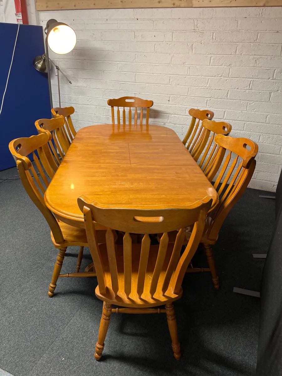 HOUSE FURNITURE: 8 PERSON DINING TABLE - Image 1