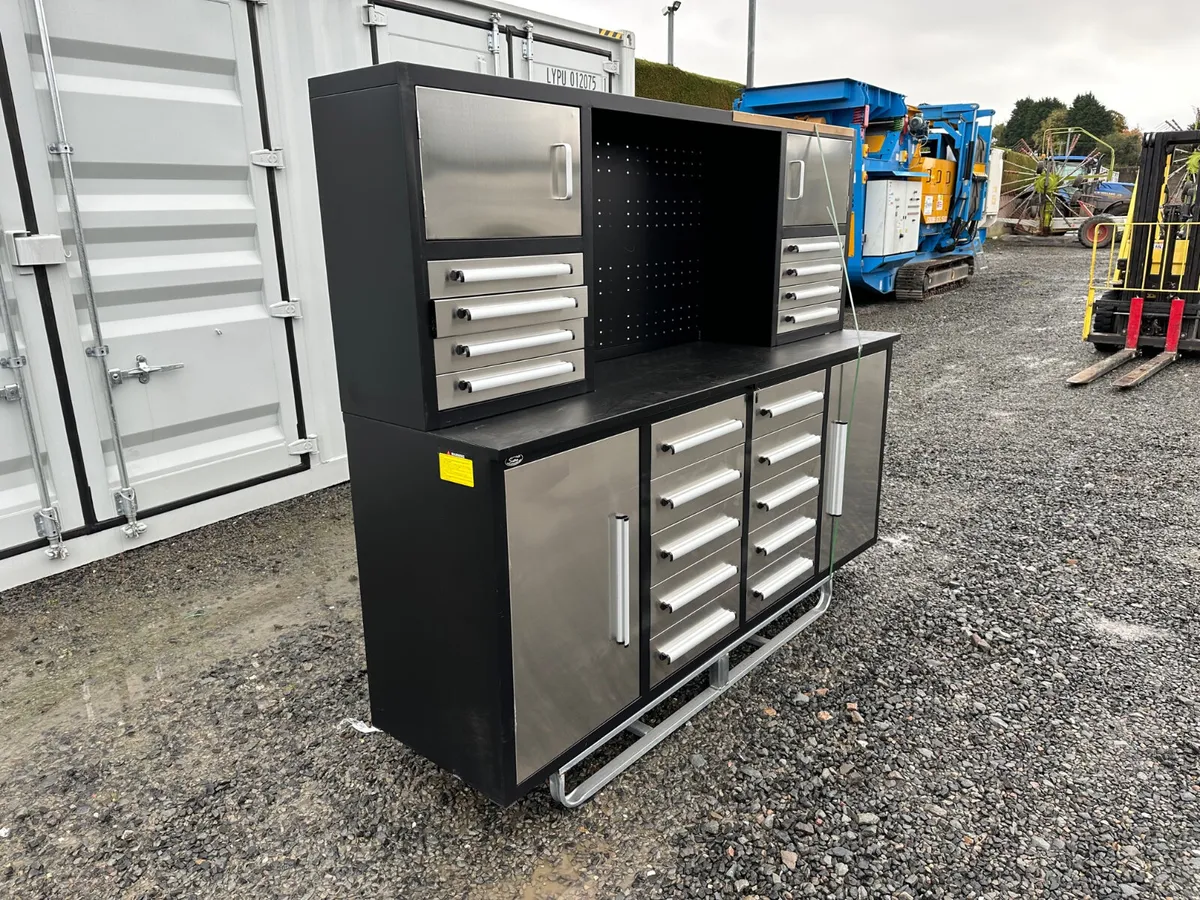 7ft Work Bench with 18 Drawers **Online Auction** - Image 3