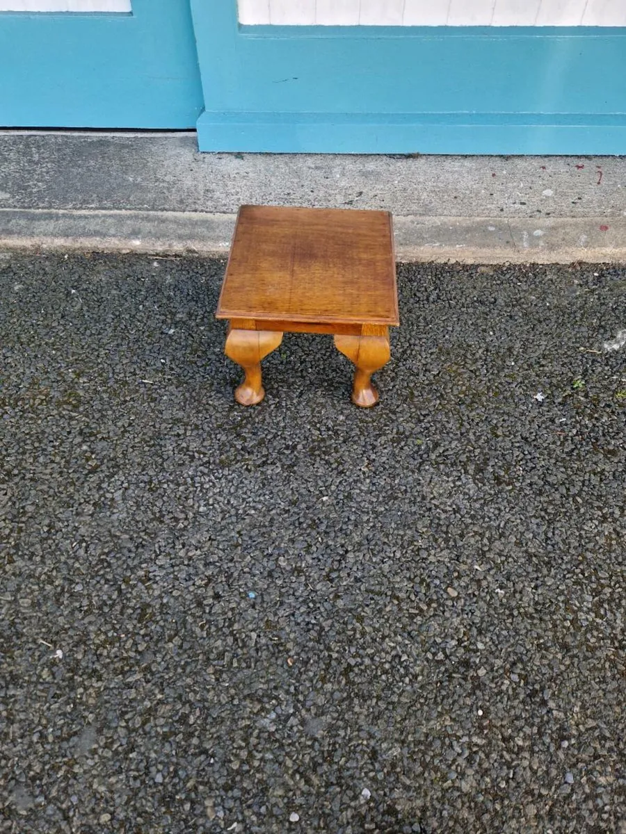 Vintage Antique Plant Stand Foot Stool - Image 1