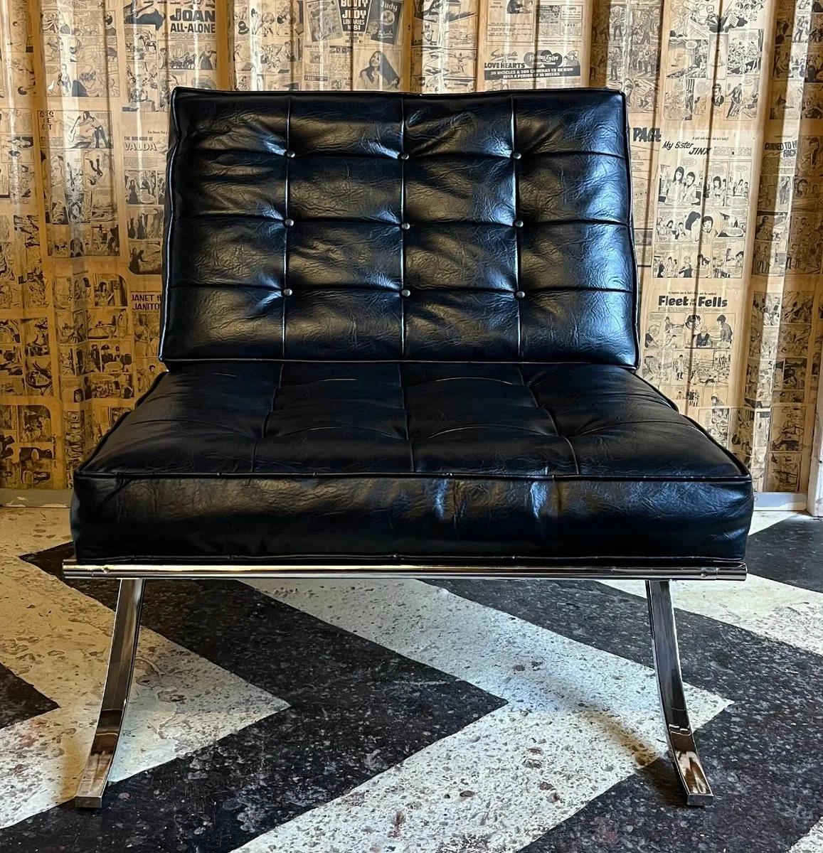 Barcelona style chair by selig - Image 1