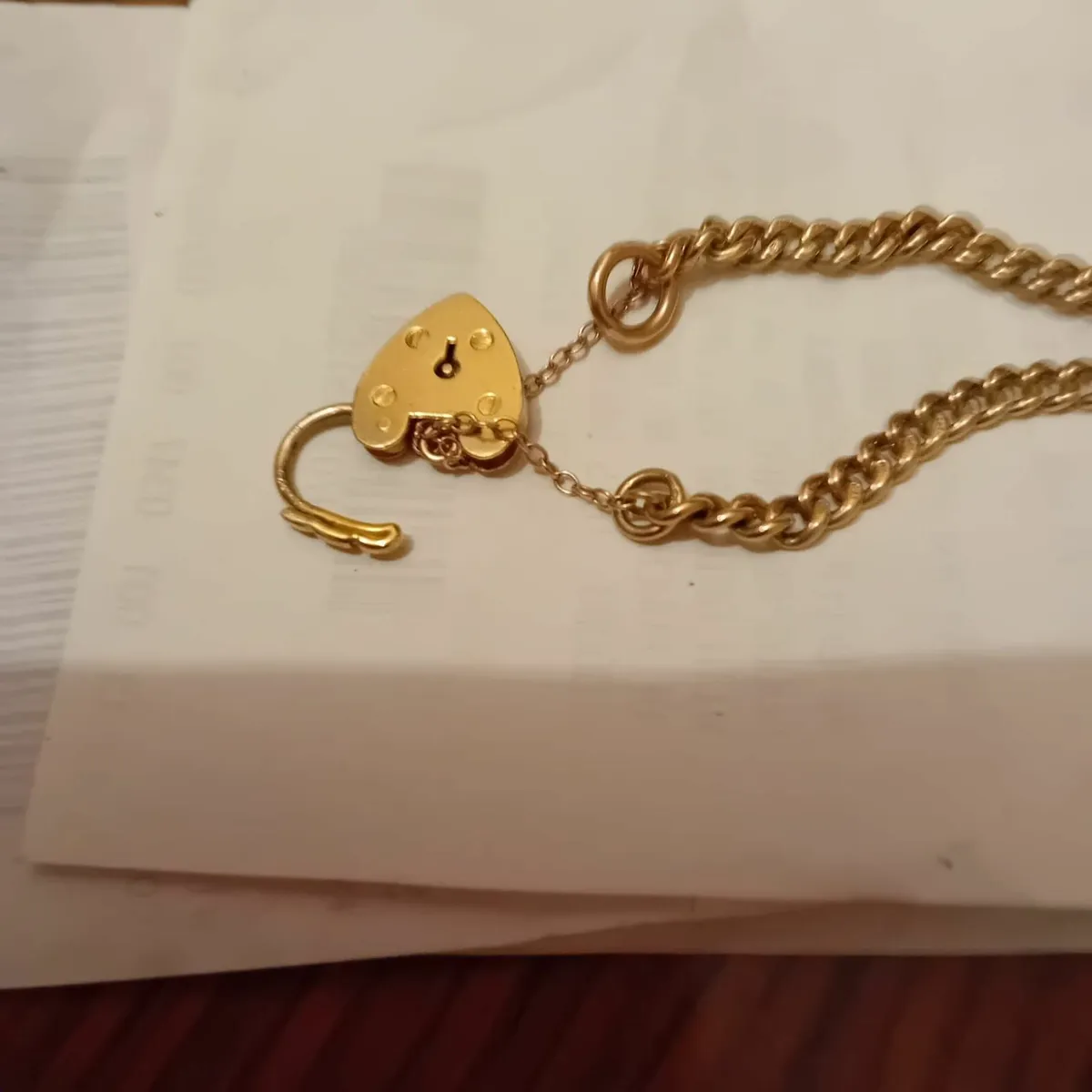 Beautiful  9 CT Gold Antique Charm  Bracelet - Image 1