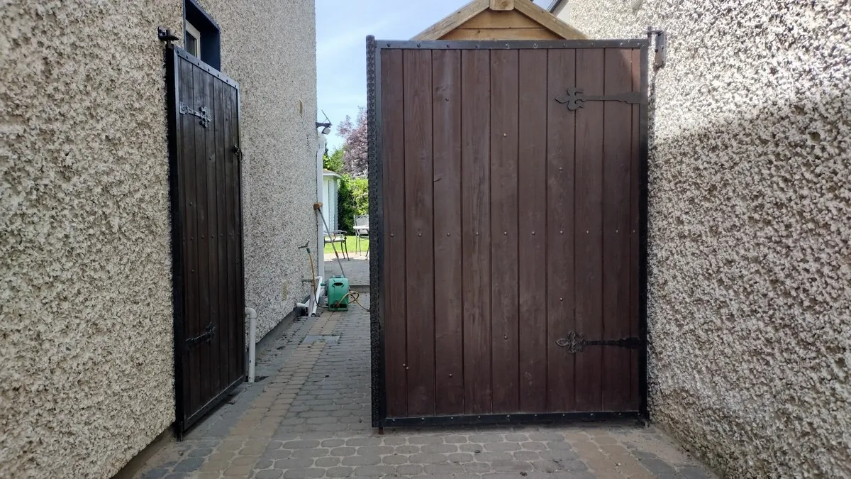 Quality Metal-Framed Wooden Double Side Gates - Image 2