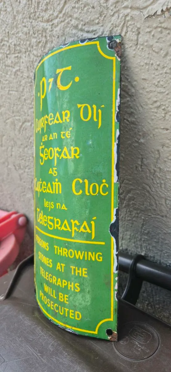 Old  enamel  P@T sign - Image 3