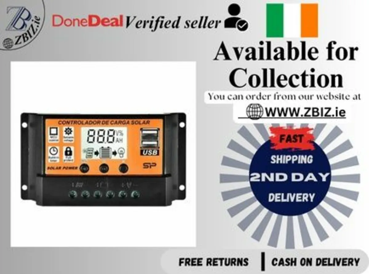 Automatic Solar Charge Controller: 10A to 100A - Image 1
