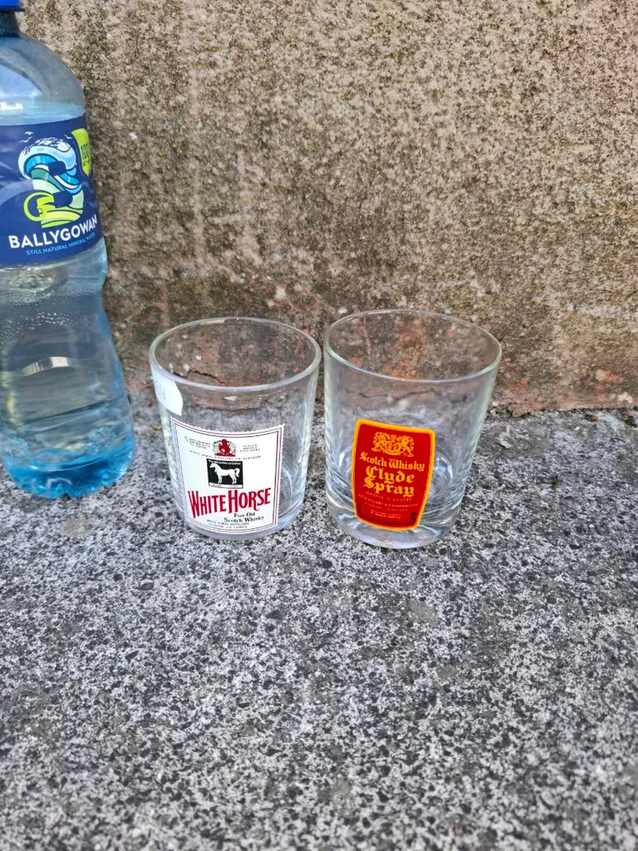 2 whiskey glasses