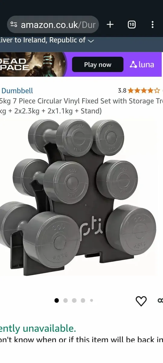 Set of dumbbells on stand - Image 2