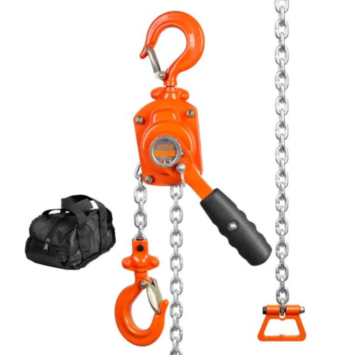 Manual Lever Chain Hoist, 1/2 Ton 1100 lbs Capacit
