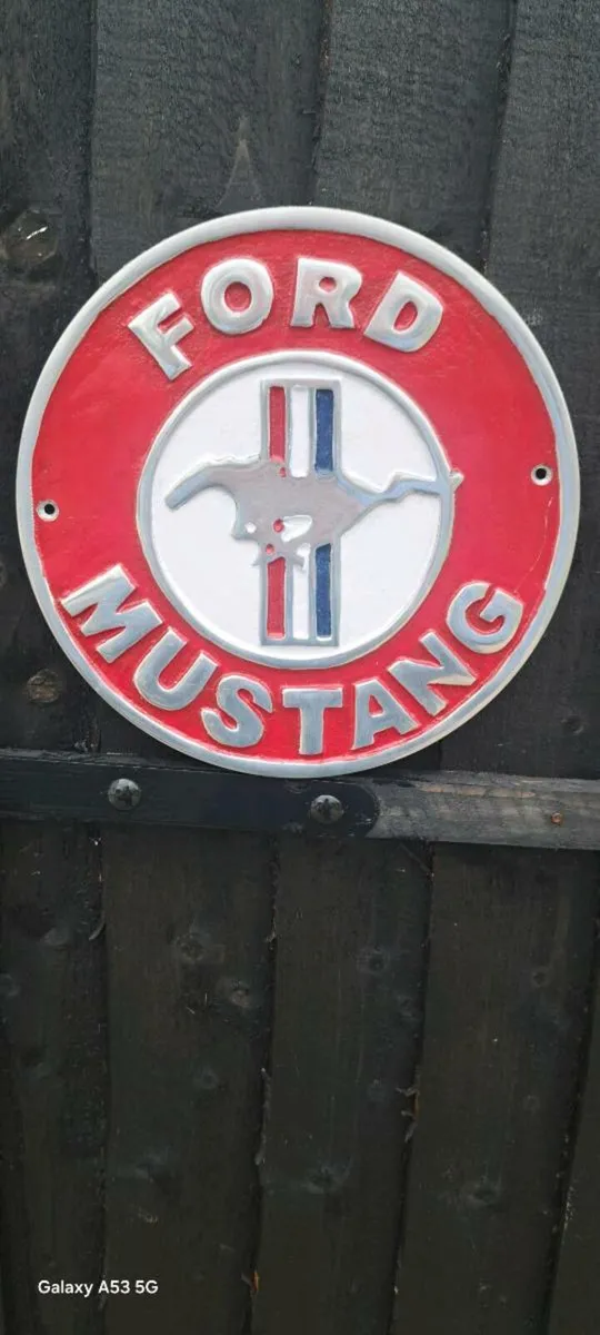 Mustang  aluminium sign