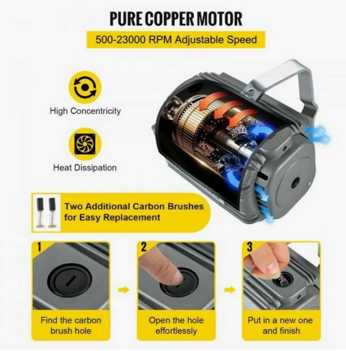 Flex Shaft Grinder 780W Rotary Tool - Image 3