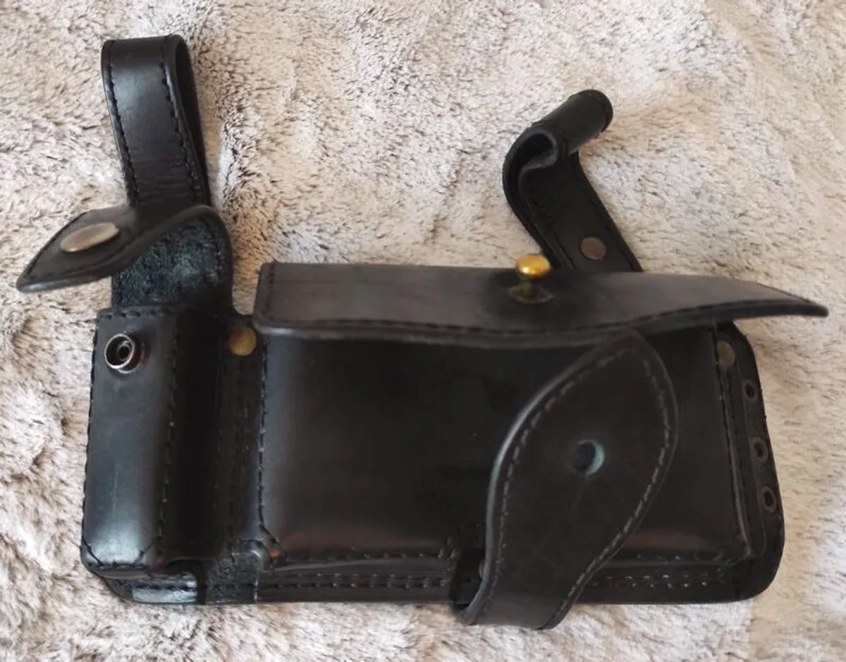 Leather Belt Bag with Two Pockets (Handmade) - Image 2