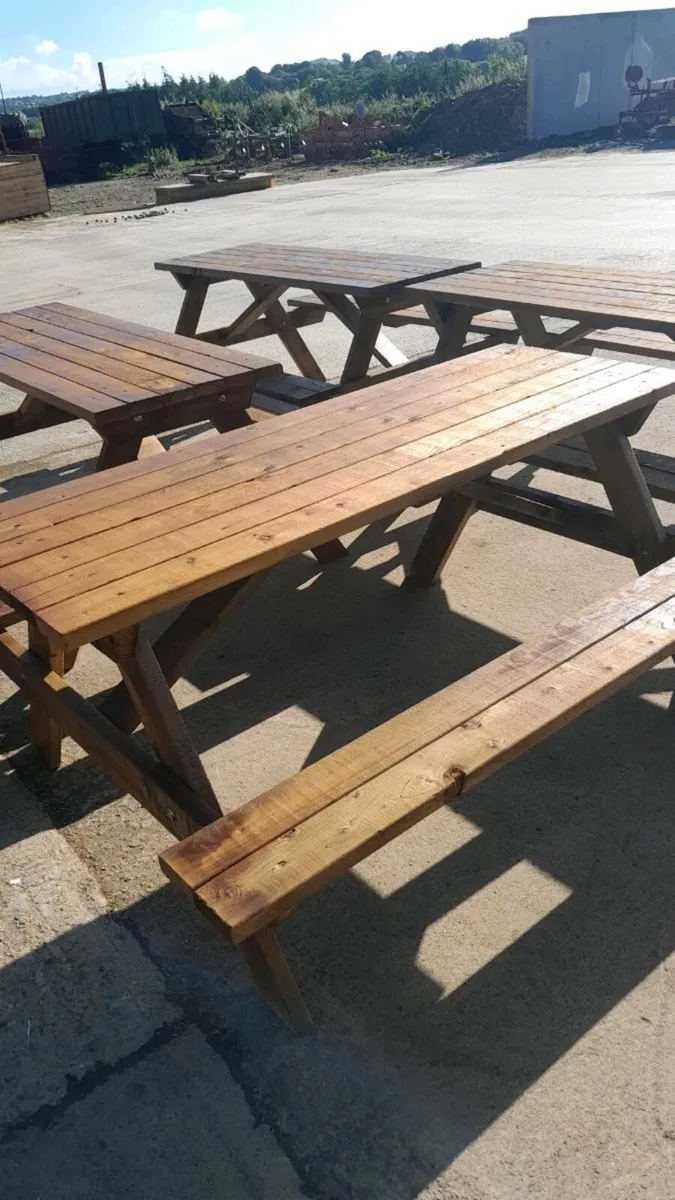 Garden Picnic Benches - Image 1