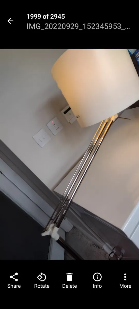 Large chrome floor lamp - Image 4