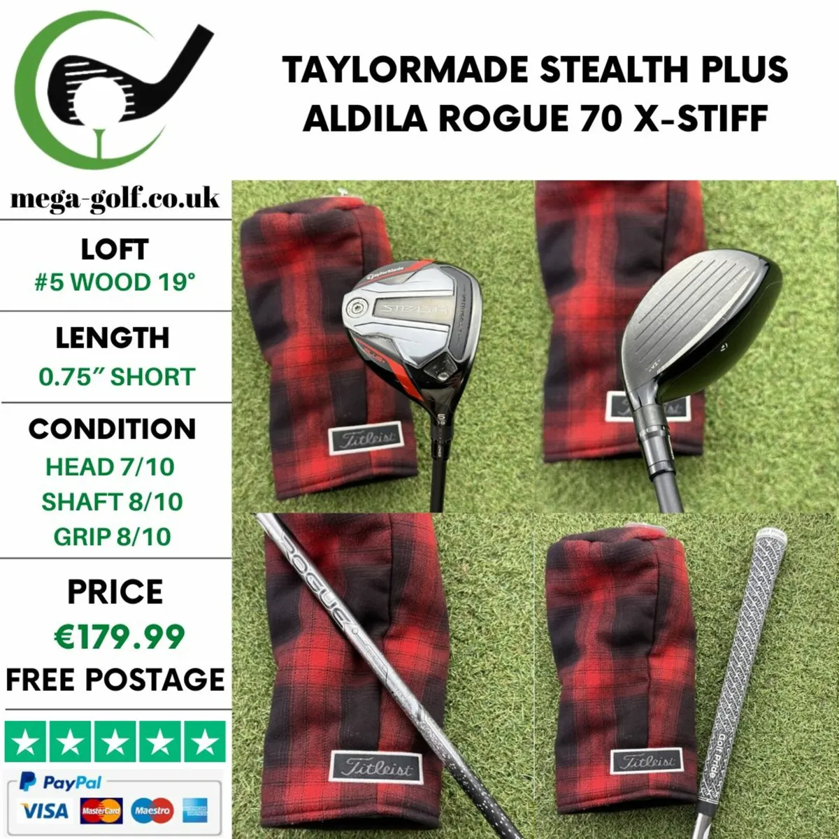 TAYLORMADE STEALTH PLUS #5 WOOD 19° / X-STIFF - Image 1