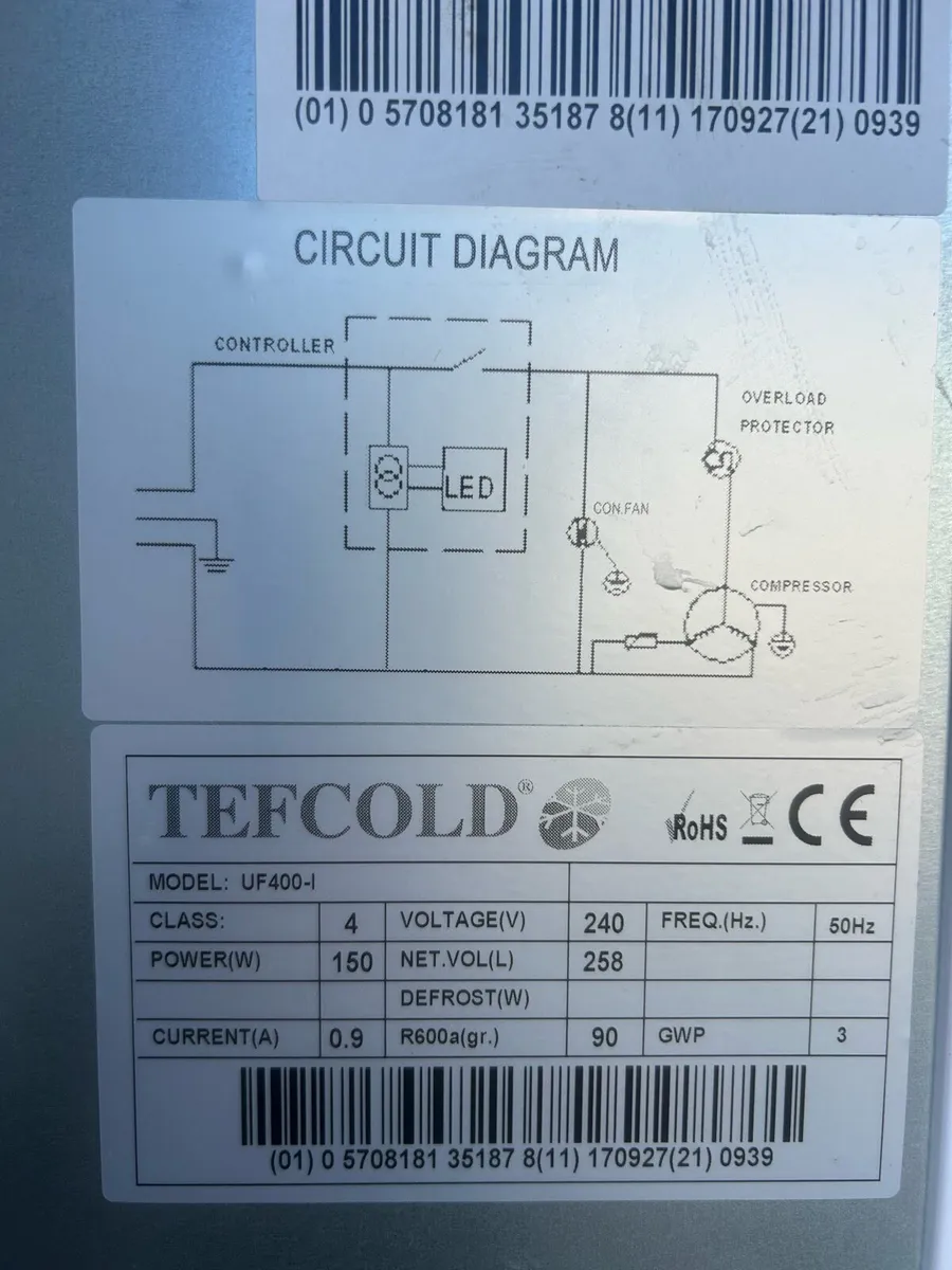 Tefcold UF400 Upright Storage Freezer - Image 3