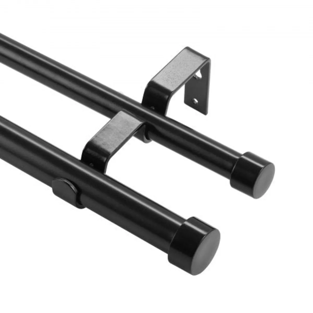 Double Rod Curtain Rods, 72-144 inches(6-12ft) Adj