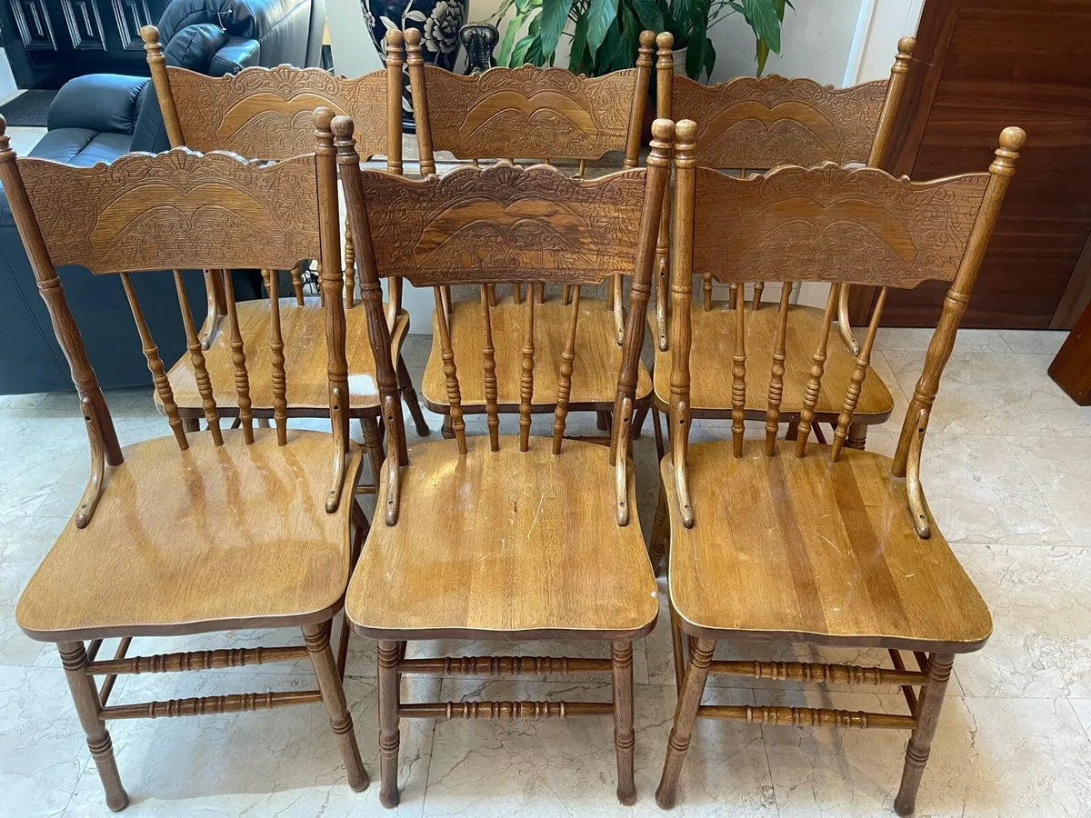 6 x Lovely Matching Kitchen Dining Chairs -Deliver - Image 1