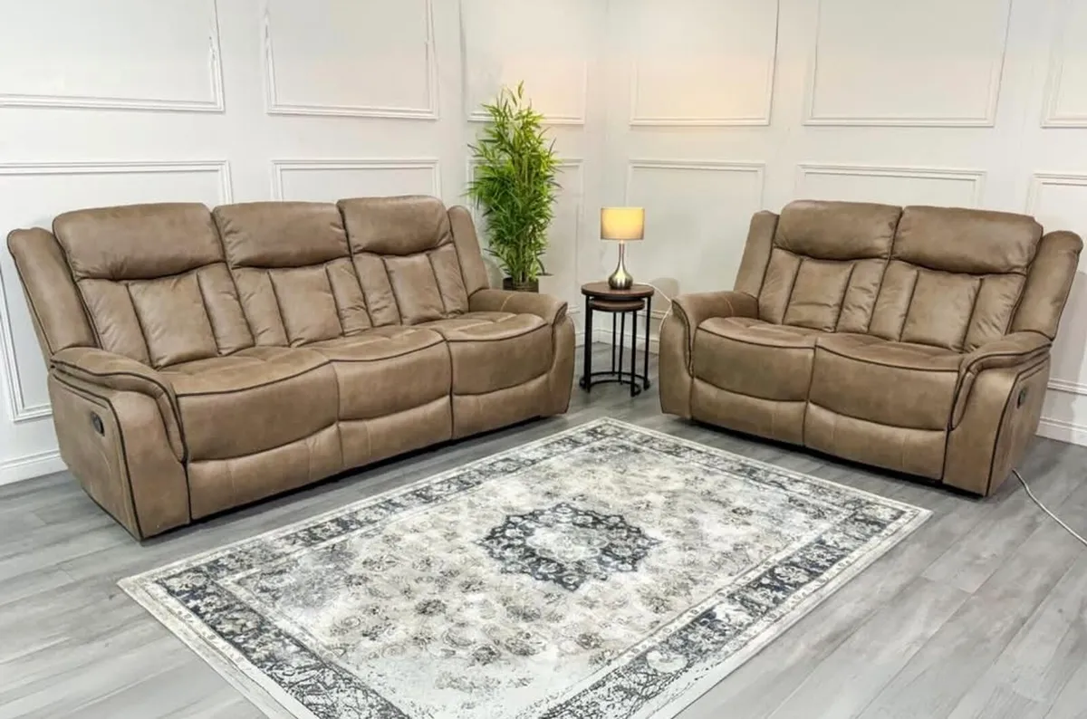 New 3+2 Westwood Fabric Manual Recliner Set - Image 1