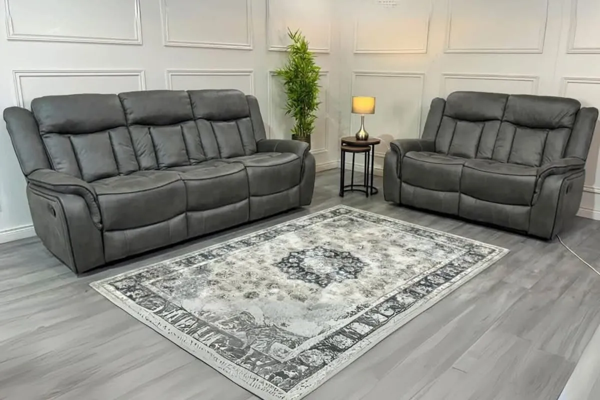 New 3+2 Westwood Fabric Manual Recliner Set - Image 3