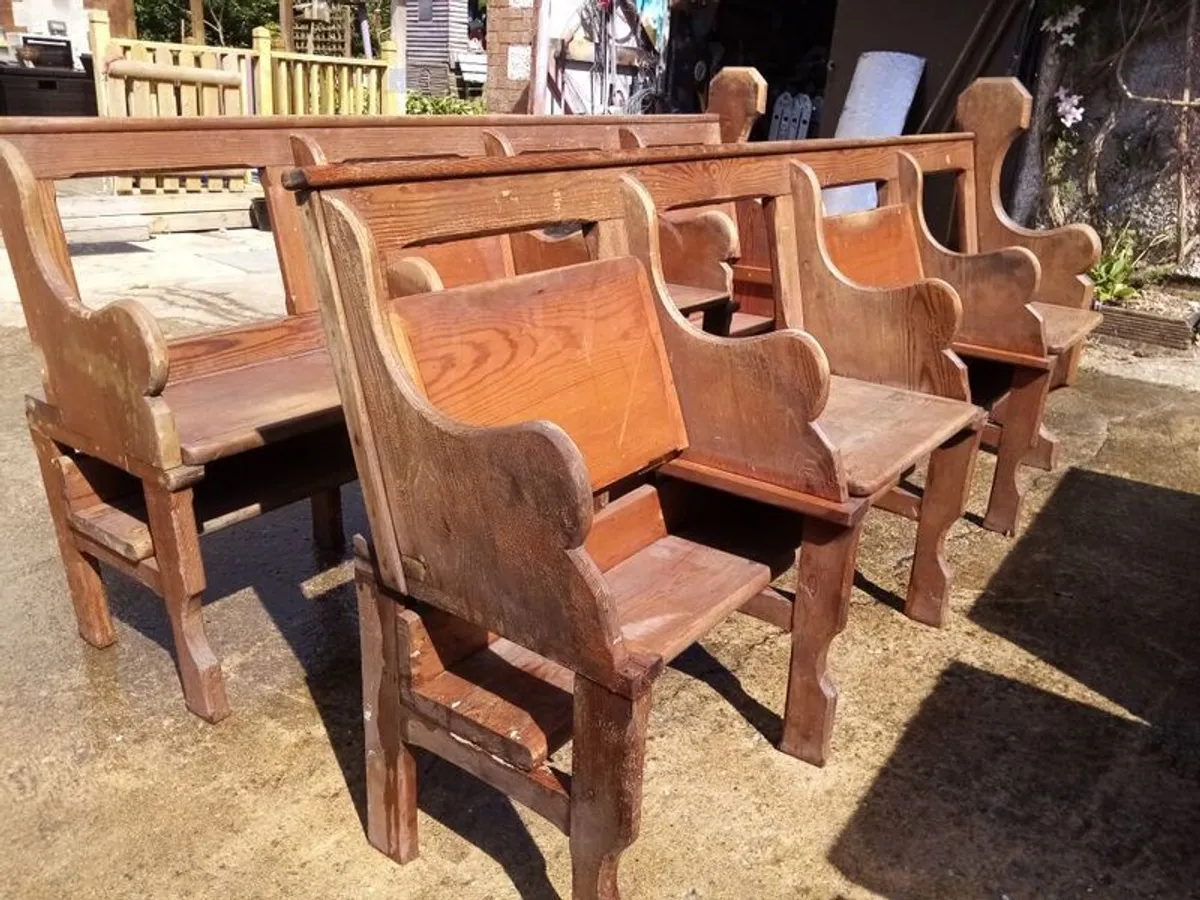antique church pews - Image 2