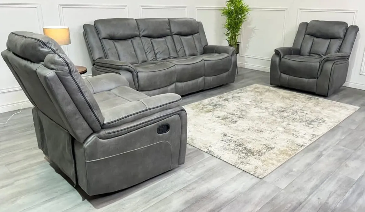 New 3+2 Westwood Fabric Manual Recliner Set - Image 1