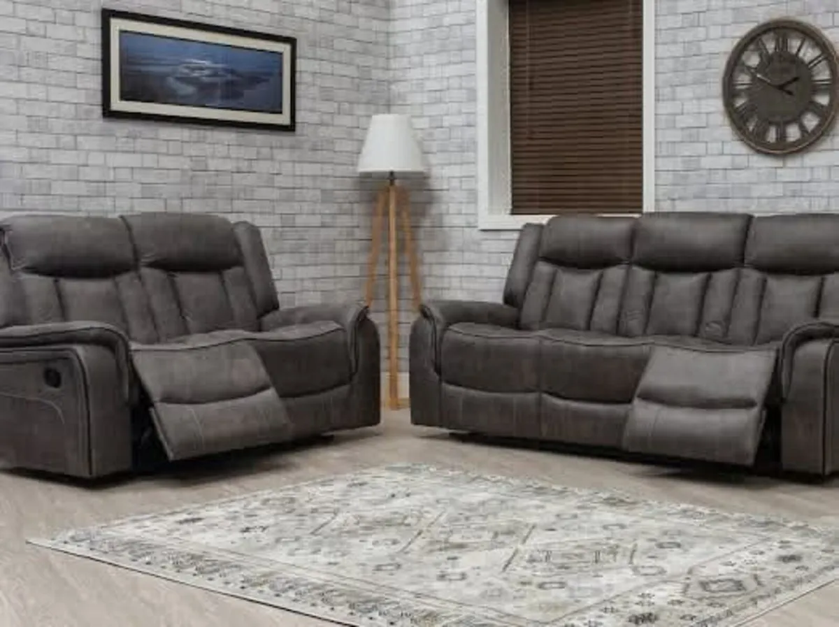 New 3+2 Westwood Fabric Manual Recliner Set - Image 1