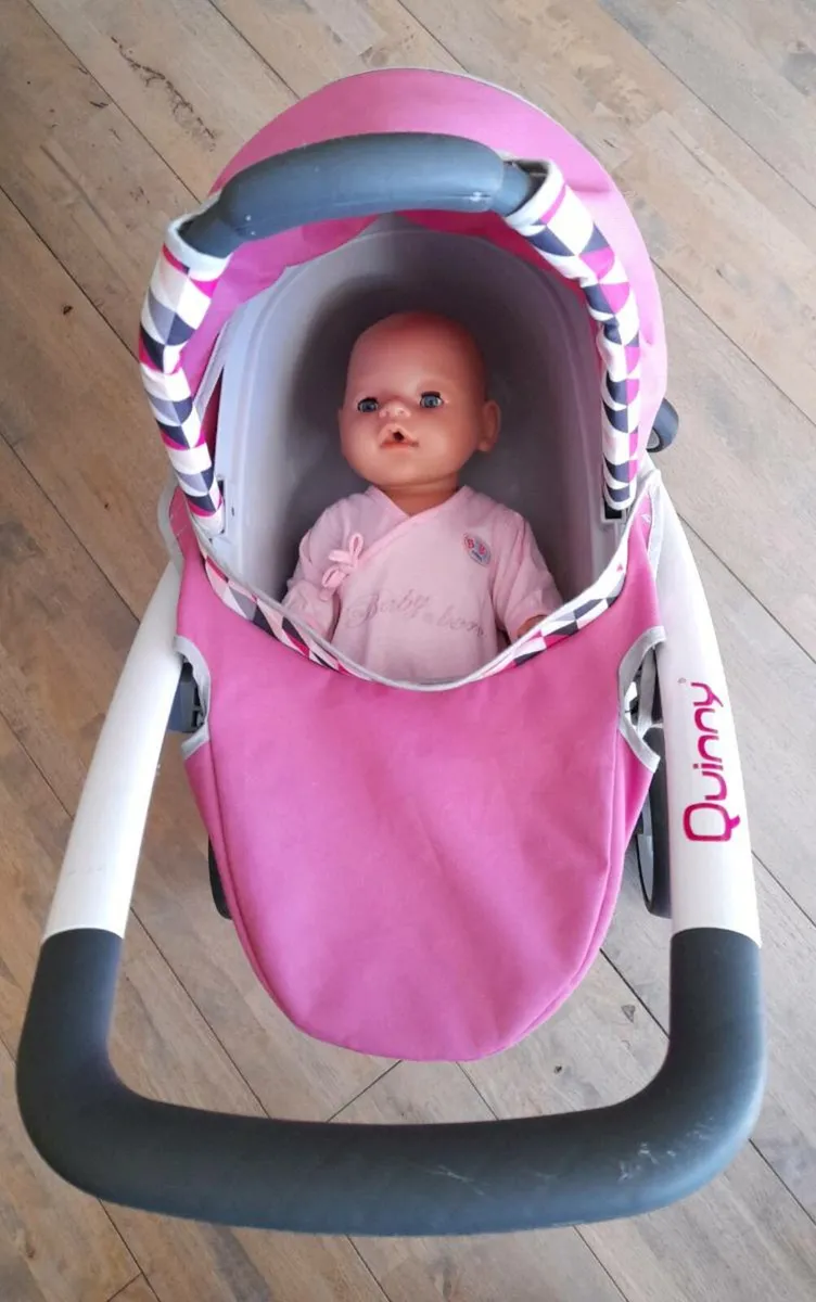 Quinny Pram and Baby Born doll - Image 2