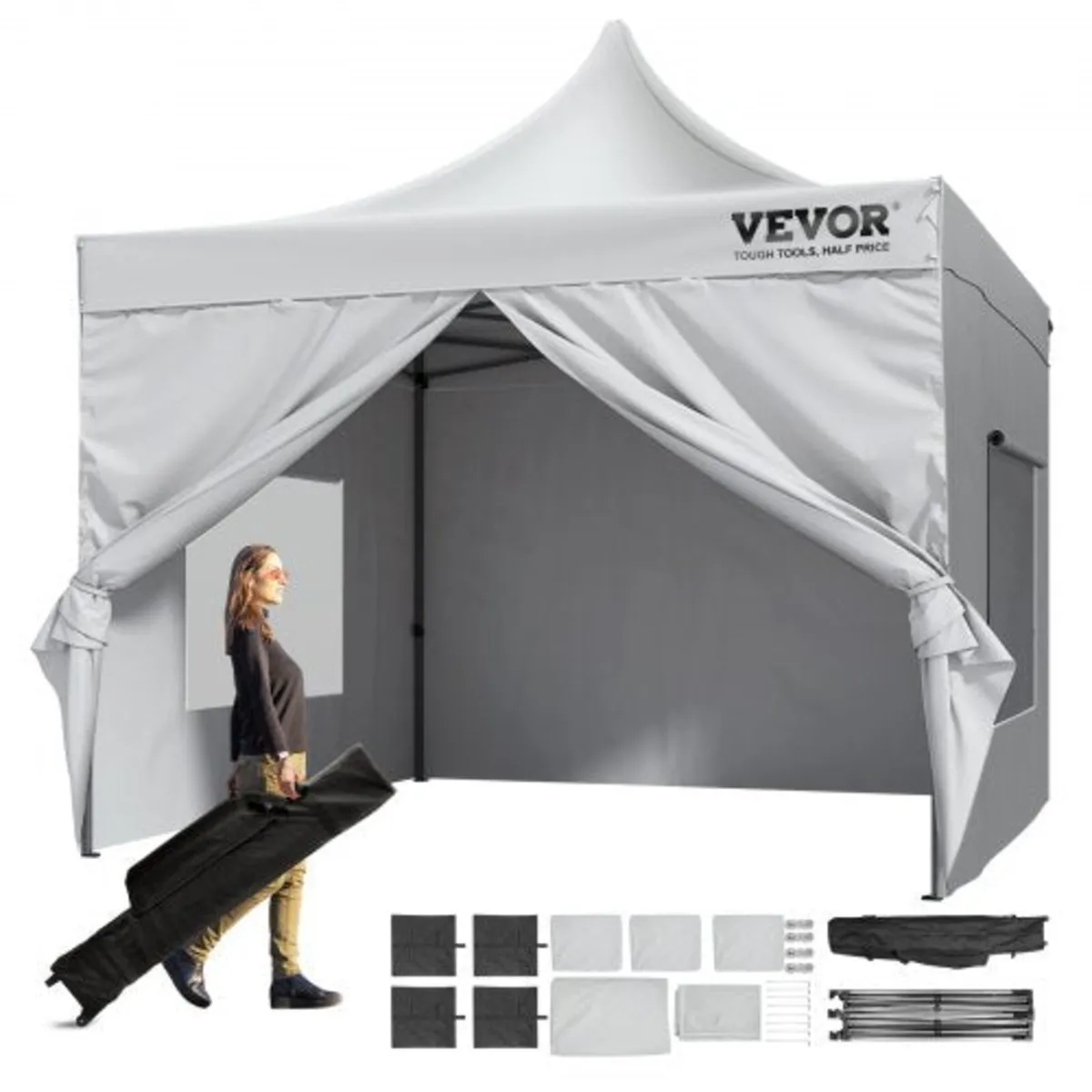 Pop Up Canopy Tent Outdoor Gazebo Tent 10x10FT wit