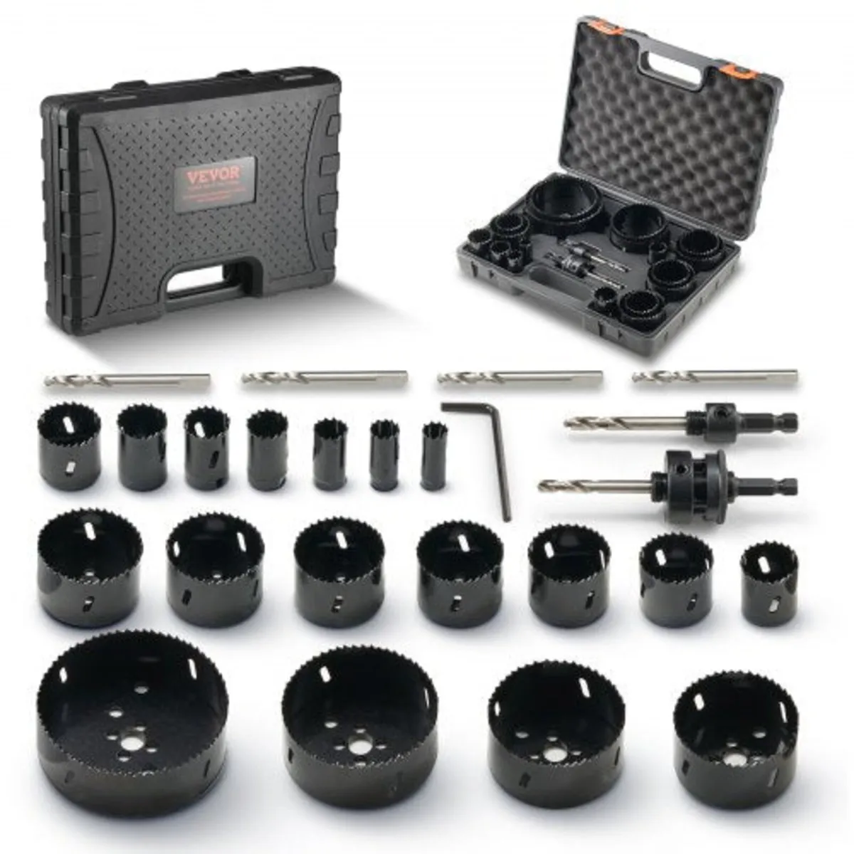 Hole Saw Kit, 18 PCS Saw Blades, 6 Drill Bits, 1 H