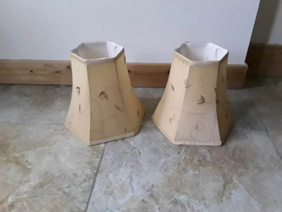 Two brand new identical lampshades