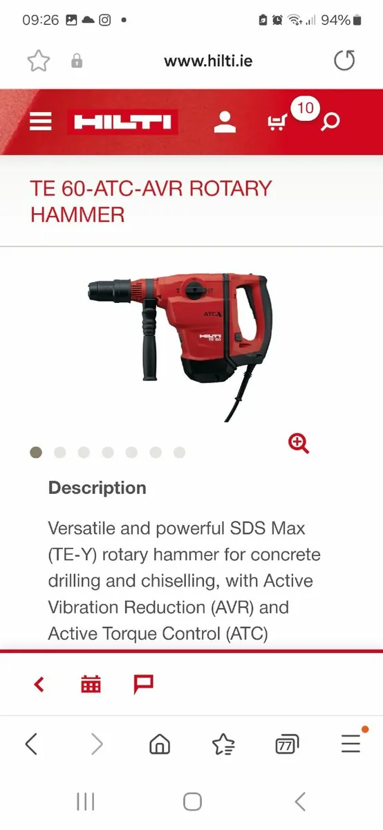HILTI TE60 ATC latest model  /warranty 6-months - Image 4