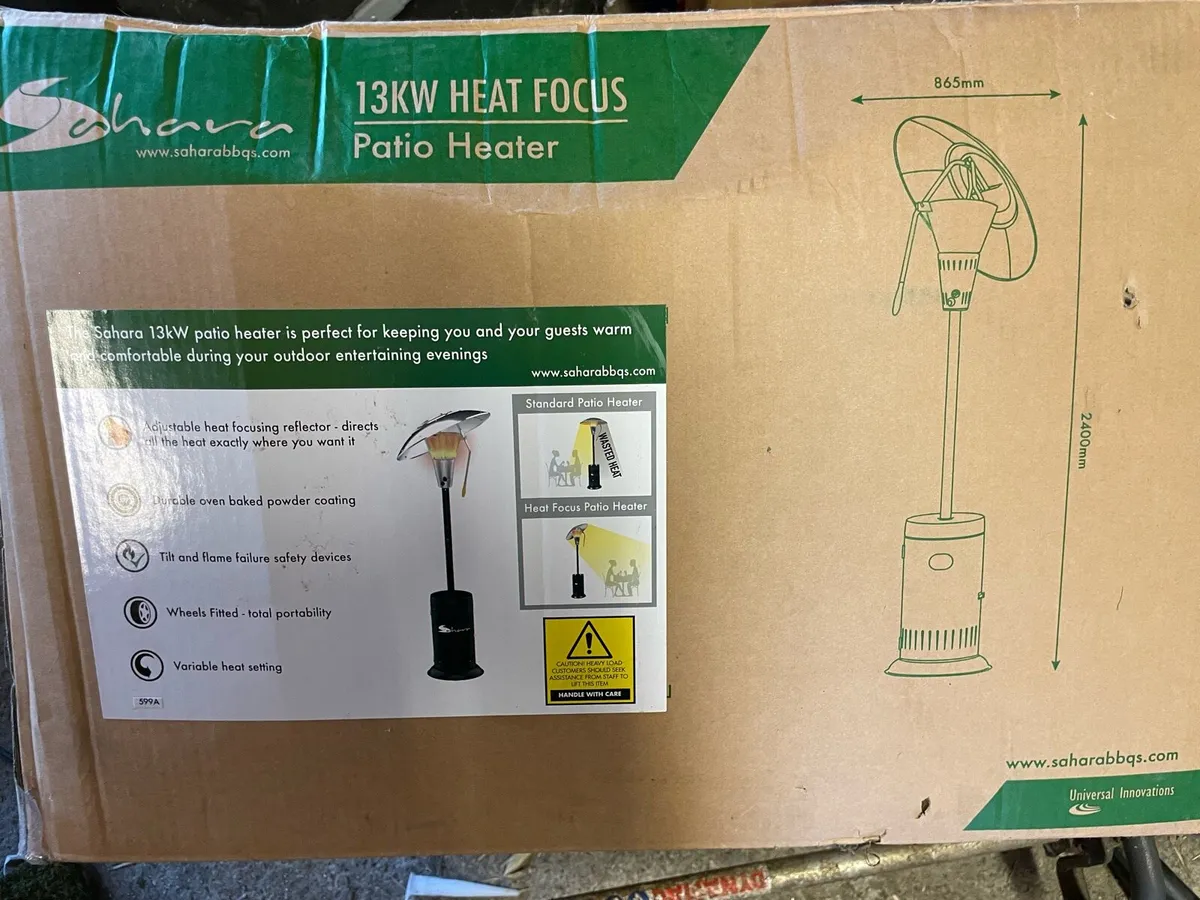 Sahara gas patio heaters x 2 - Image 1
