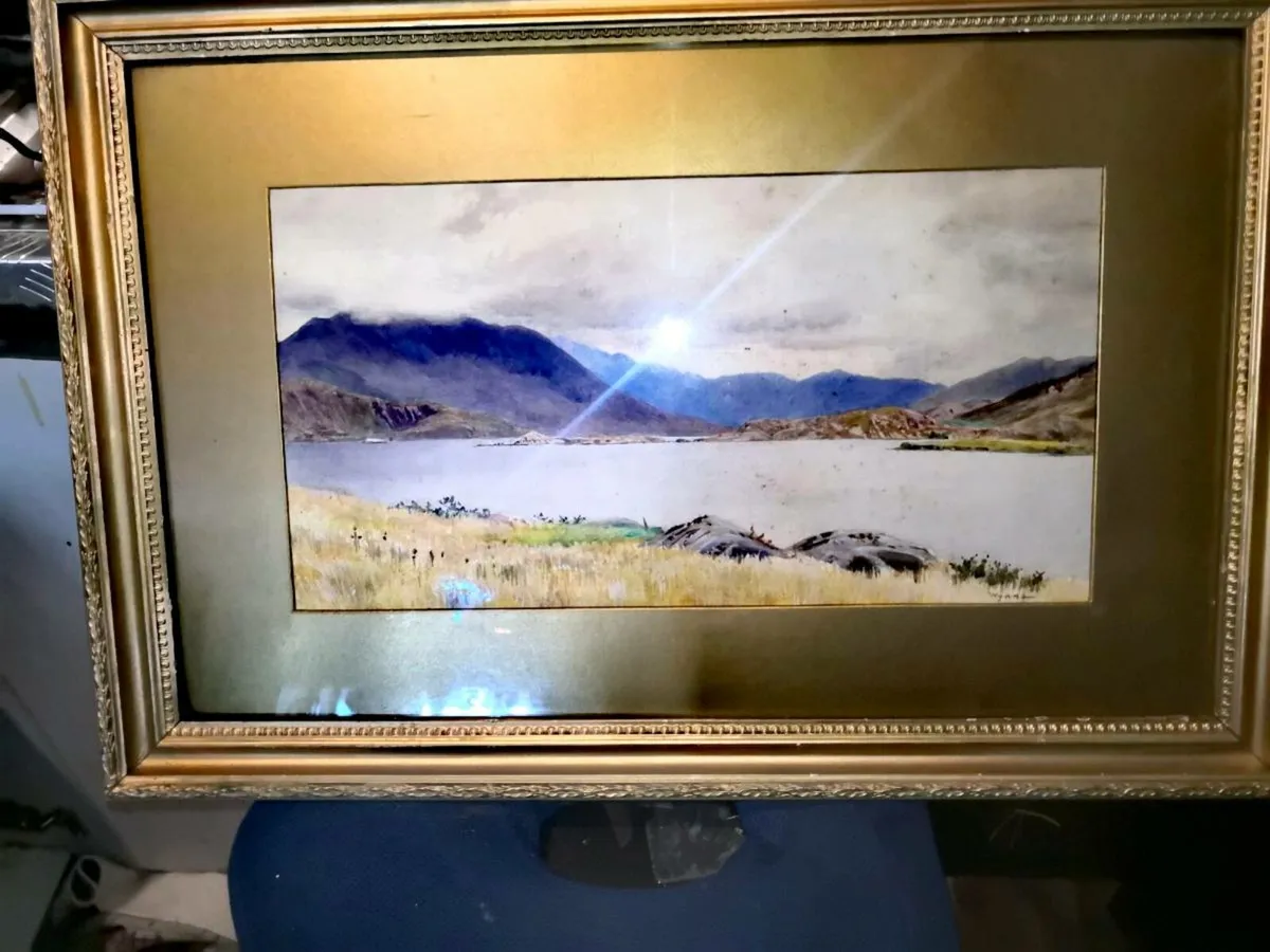Large painting in lovely frame - Image 1