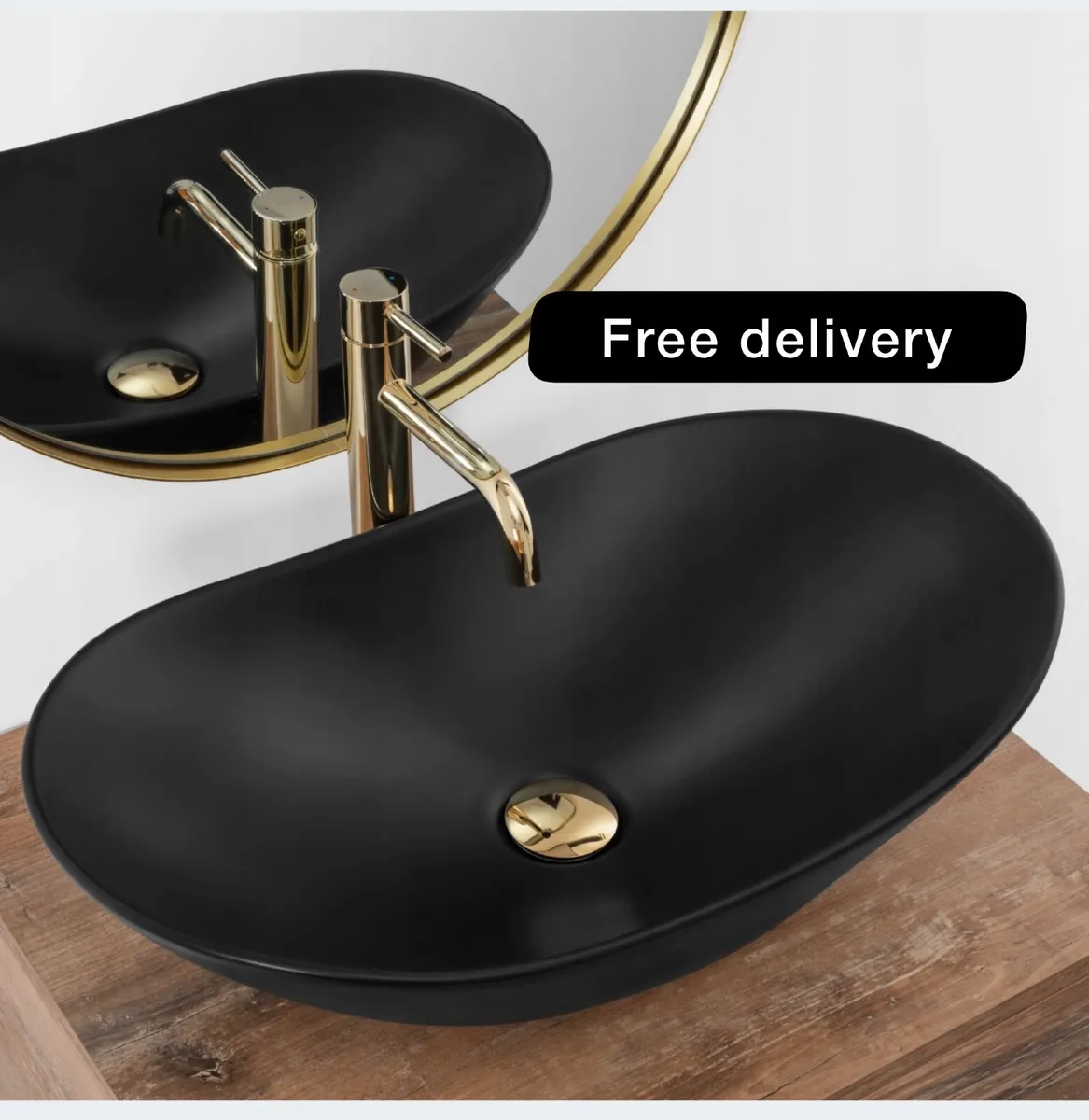 Washbasin set + tap + stopper - Image 1