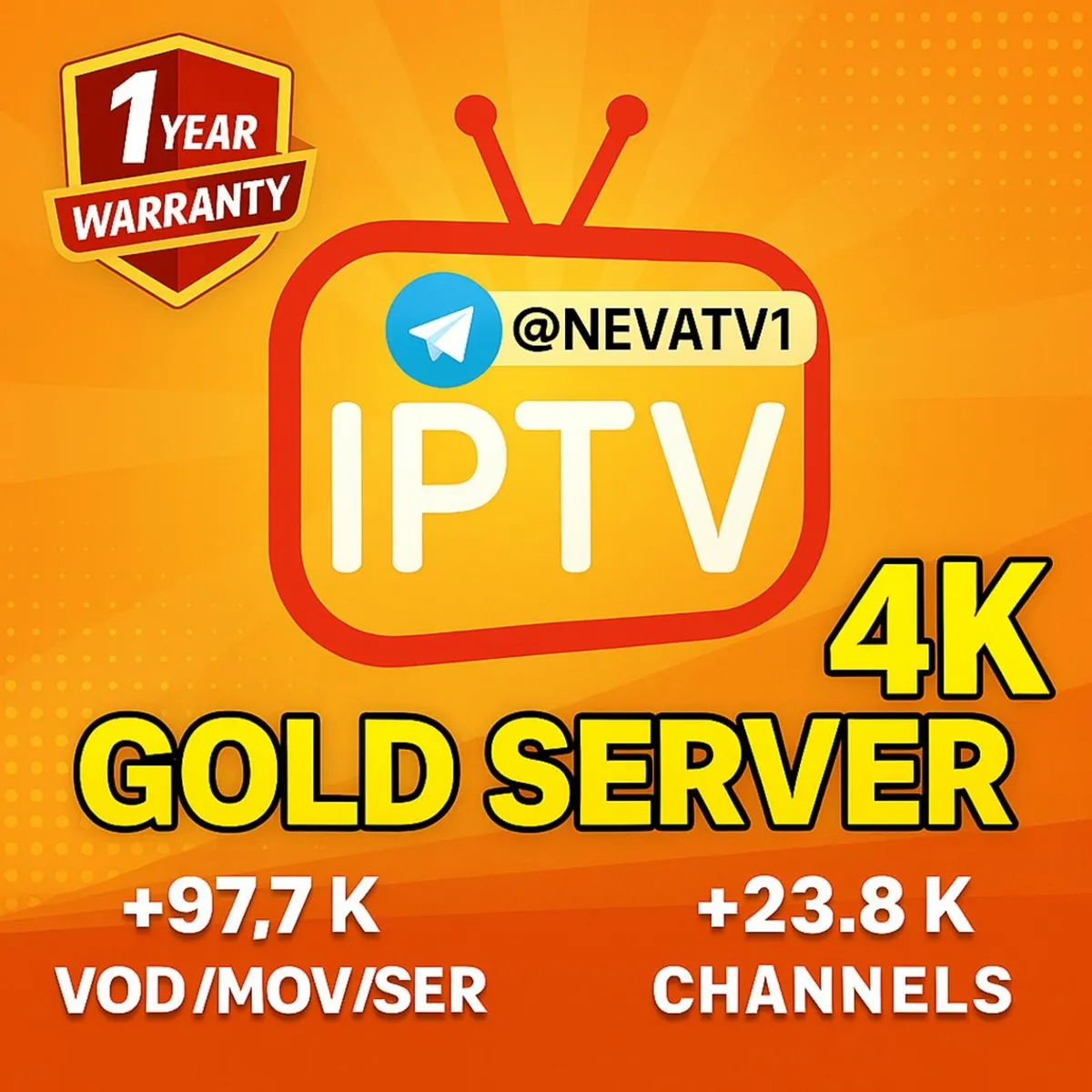 IP-TV Best Server 4K (All Devices) - 1 year