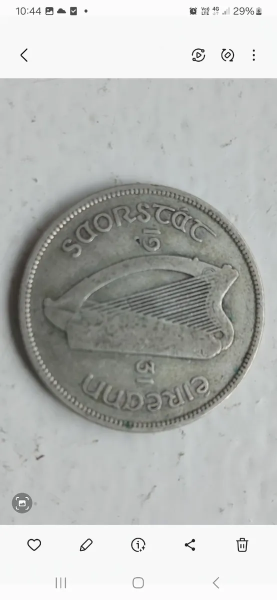 Irish silver florin coin (free postage) - Image 2