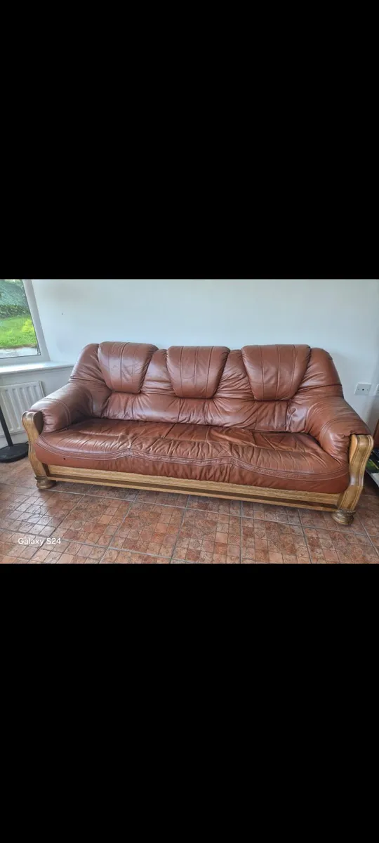 Leather couch.free