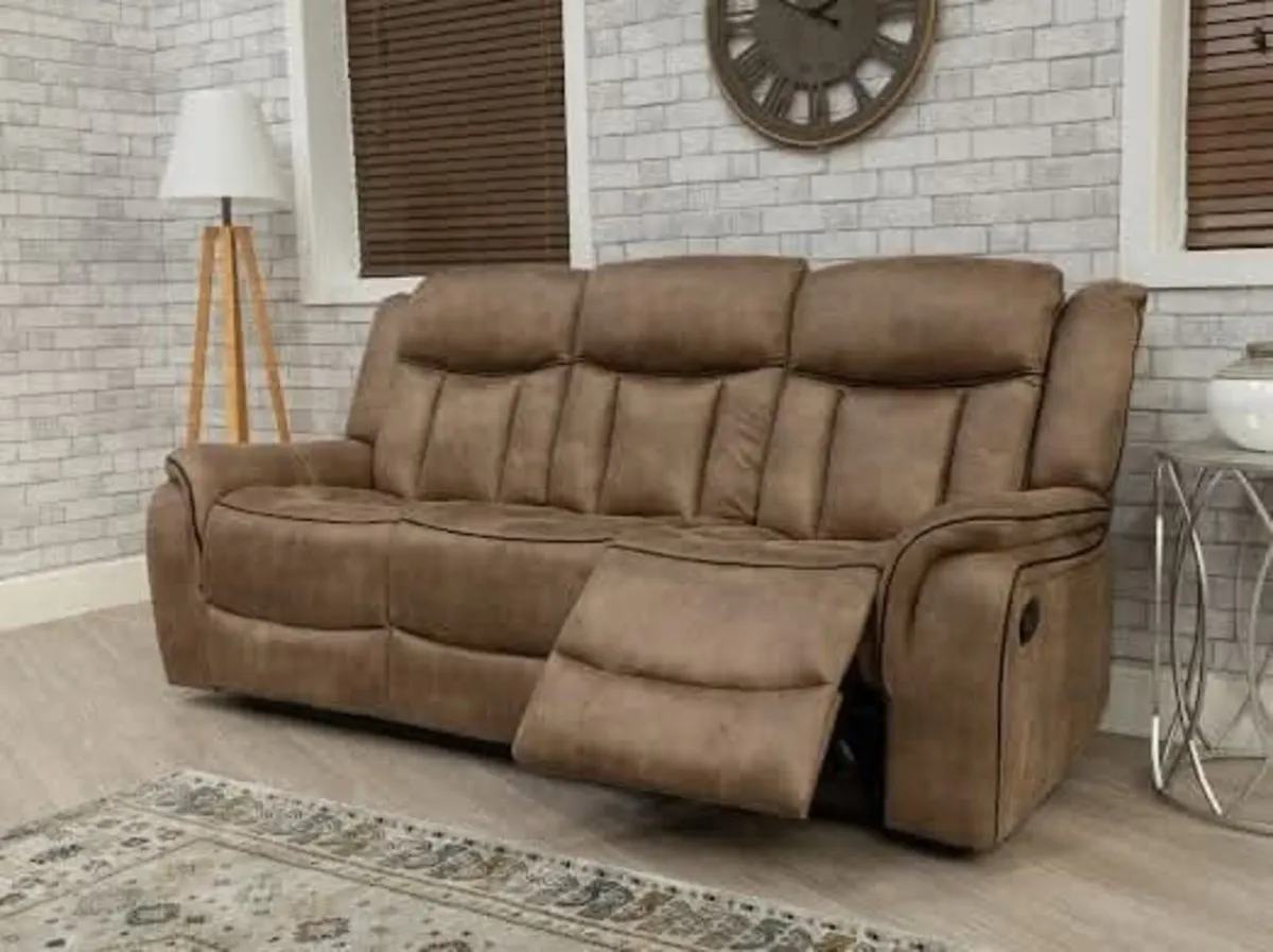 New 3+2 Westwood Fabric Manual Recliner Set - Image 1
