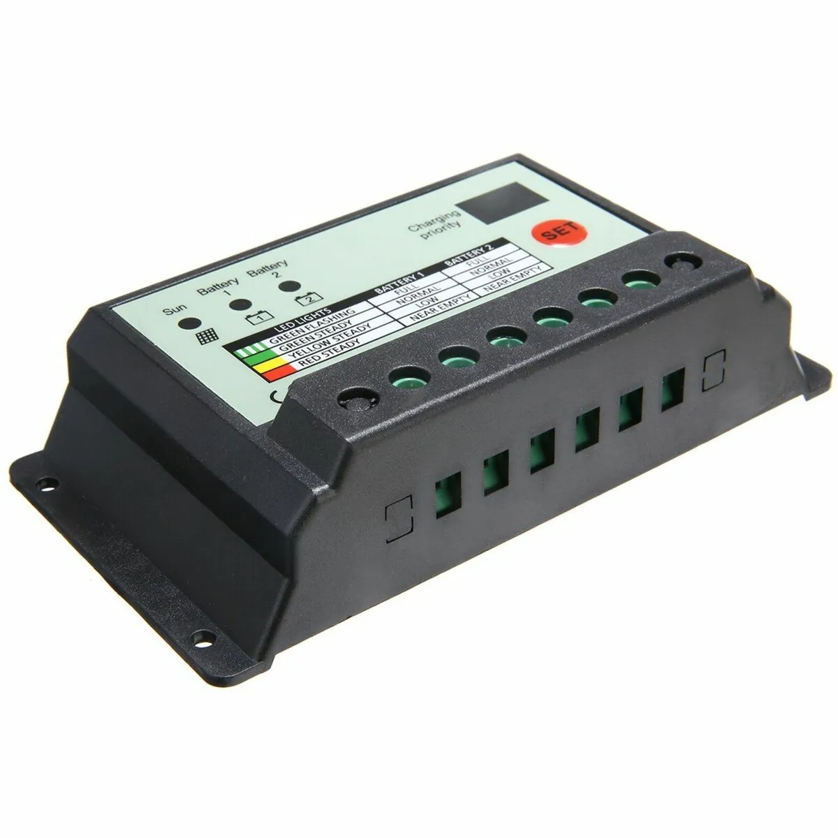 12V/24V 20A Dual Battery Solar Charge Controller - Image 1