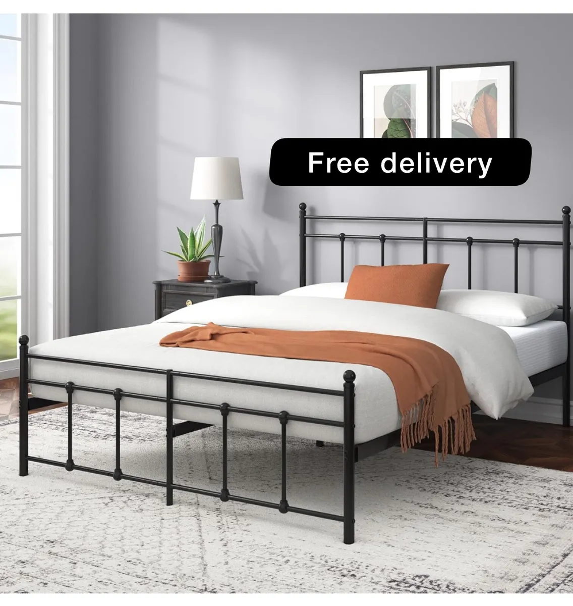 Double Bed frame - Bed 135x190 cm - Image 1