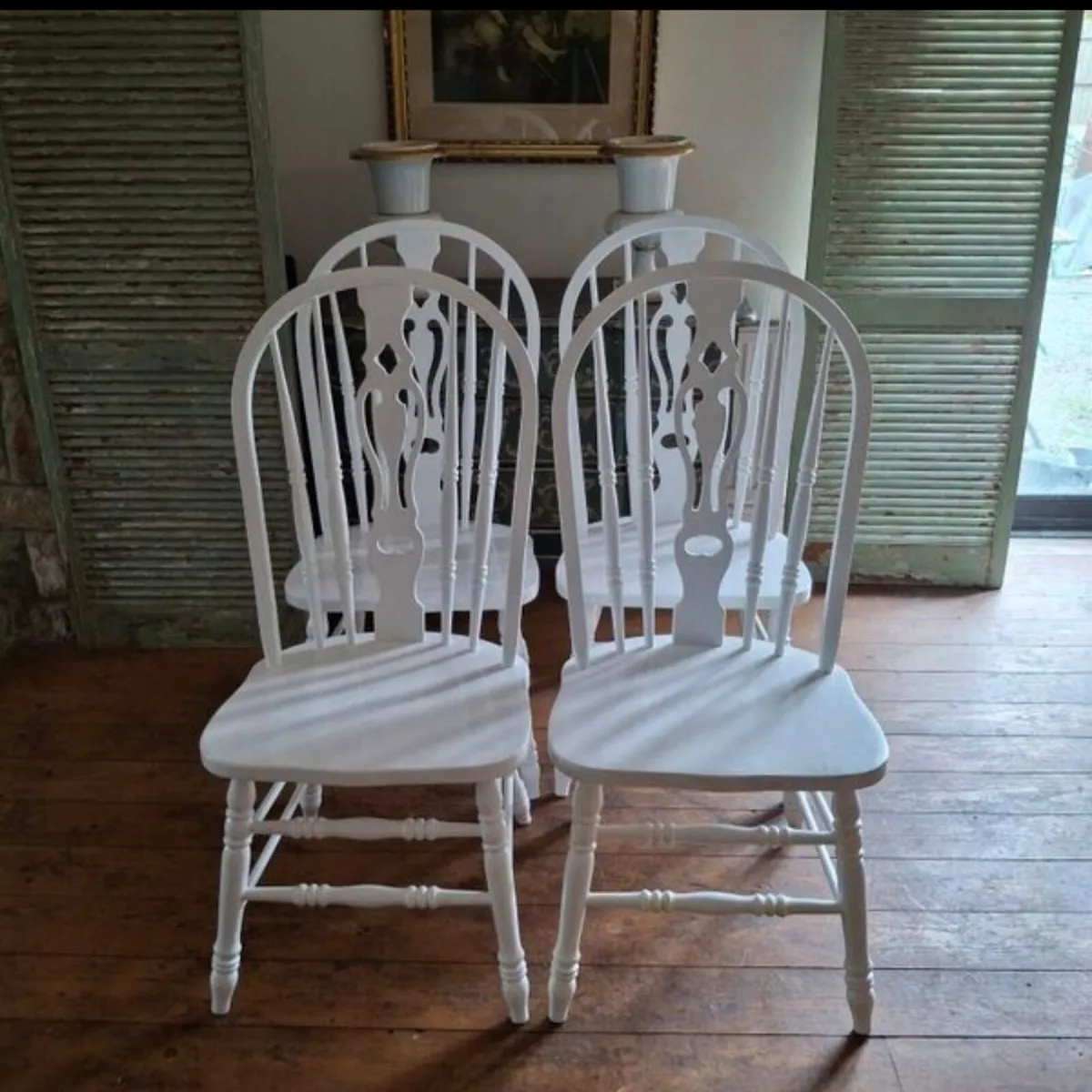 Wheelback Farmhouse Chairs - Image 1