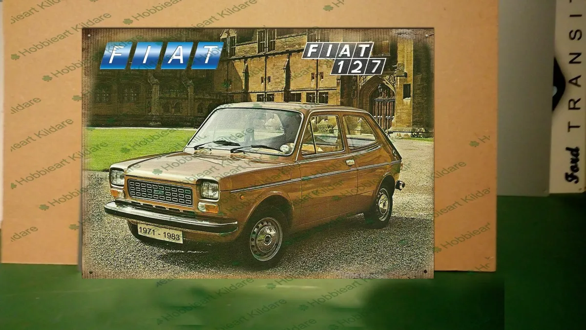 Fiat 127 sign classic car sign - Image 1