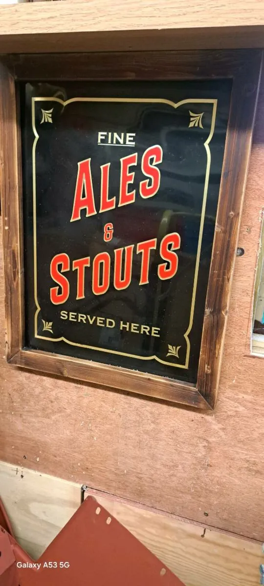 Large  ales and stout sign