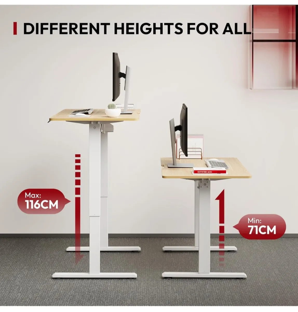 110 x 60 Electric Standing Desk ONE PIECE - Image 3