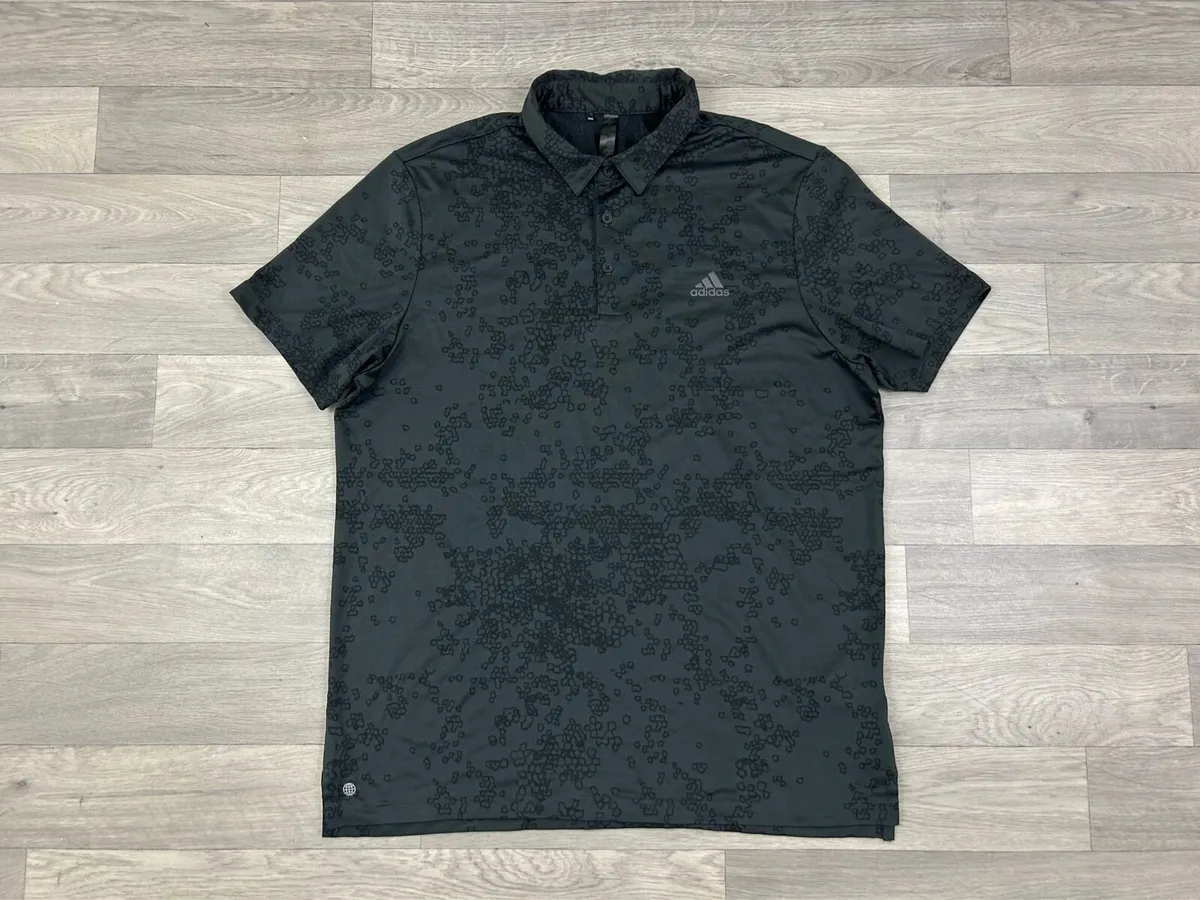 Adidas Patterned Golf Polo Shirt Mens Large - Image 1