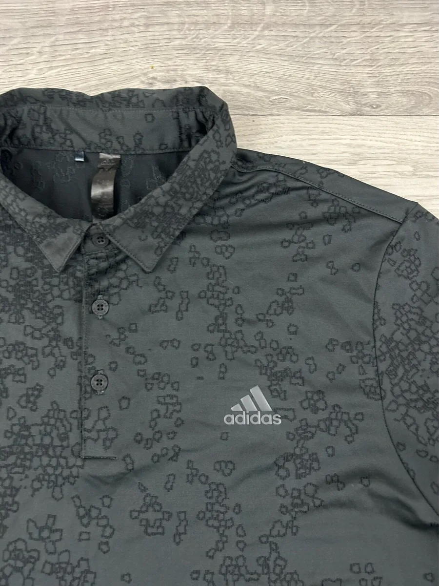 Adidas Patterned Golf Polo Shirt Mens Large - Image 4