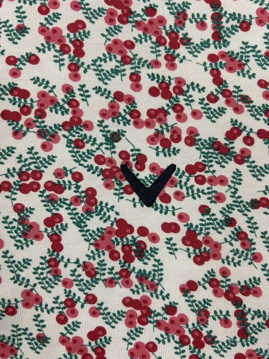 Callaway Floral Patterned Golf Polo Shirt Large - Image 3