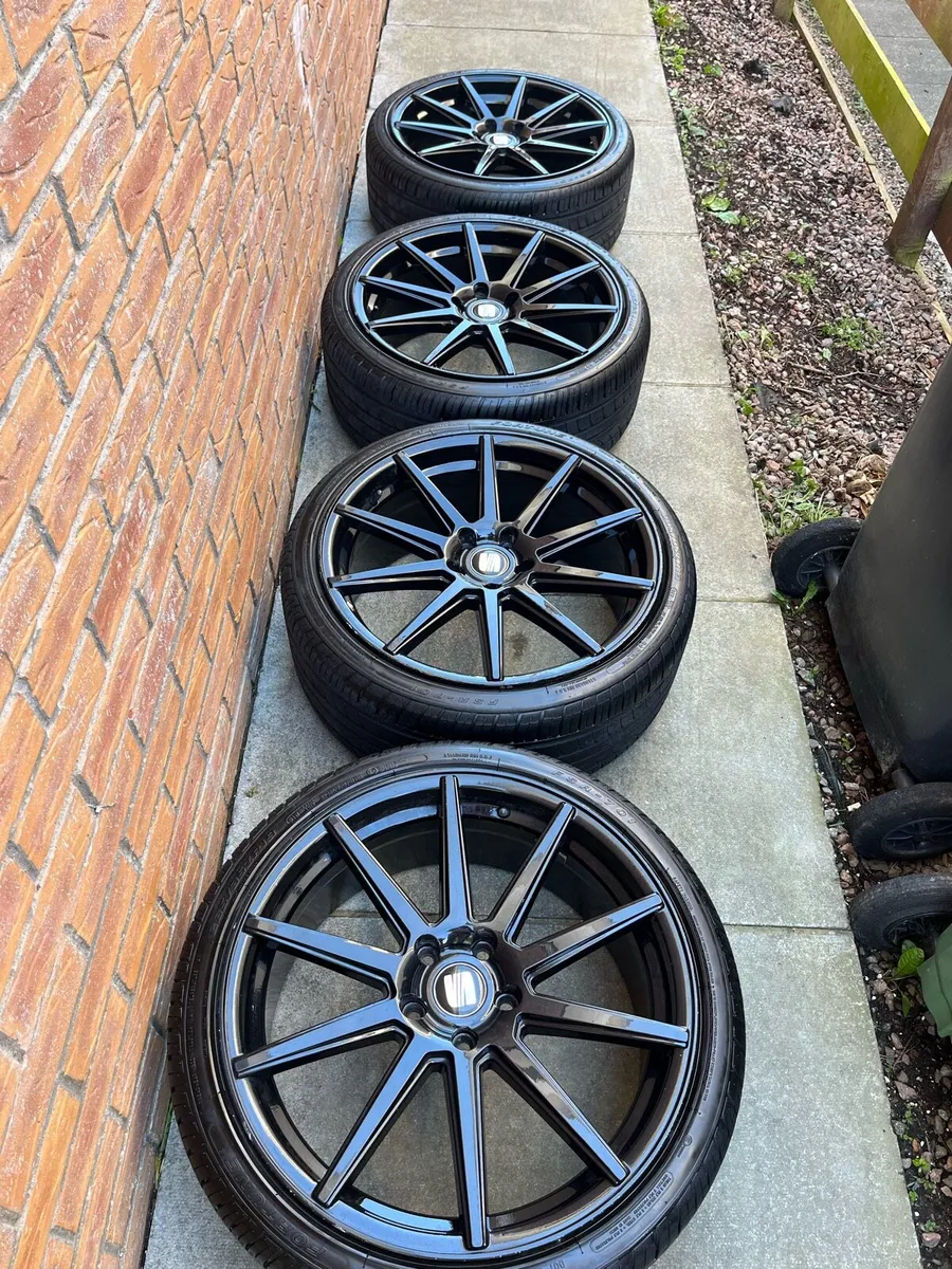 5x112 black alloys Audi/volkswagen/seat/vw - Image 1